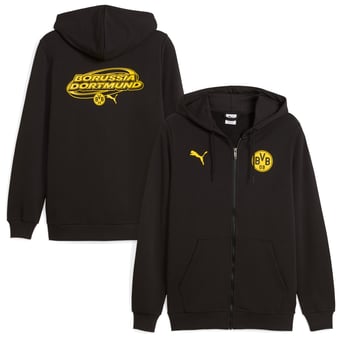 Men's Puma  Black Borussia Dortmund ftblCulture Full-Zip Sweat Hoodie