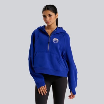 Women's lululemon Larkspur Edmonton Oilers Scuba Oversized Half-Zip Hoodie