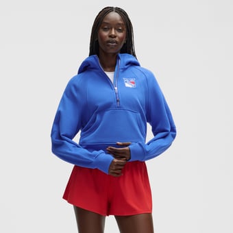 Women's lululemon Blue New York Rangers Scuba Oversized Half-Zip Hoodie