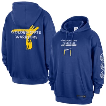 Men's Nike Royal Golden State Warriors Courtside Club Premium Hoodie