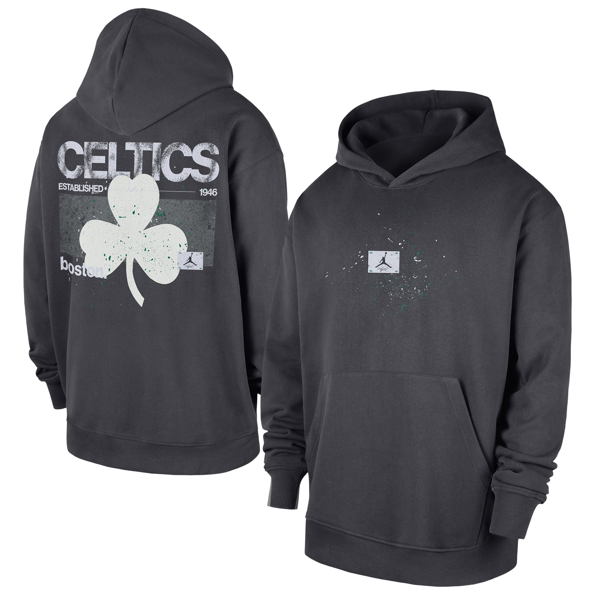 Men's Jordan Brand Anthracite Boston Celtics Statement Jumpman Flight Premiere Hoodie