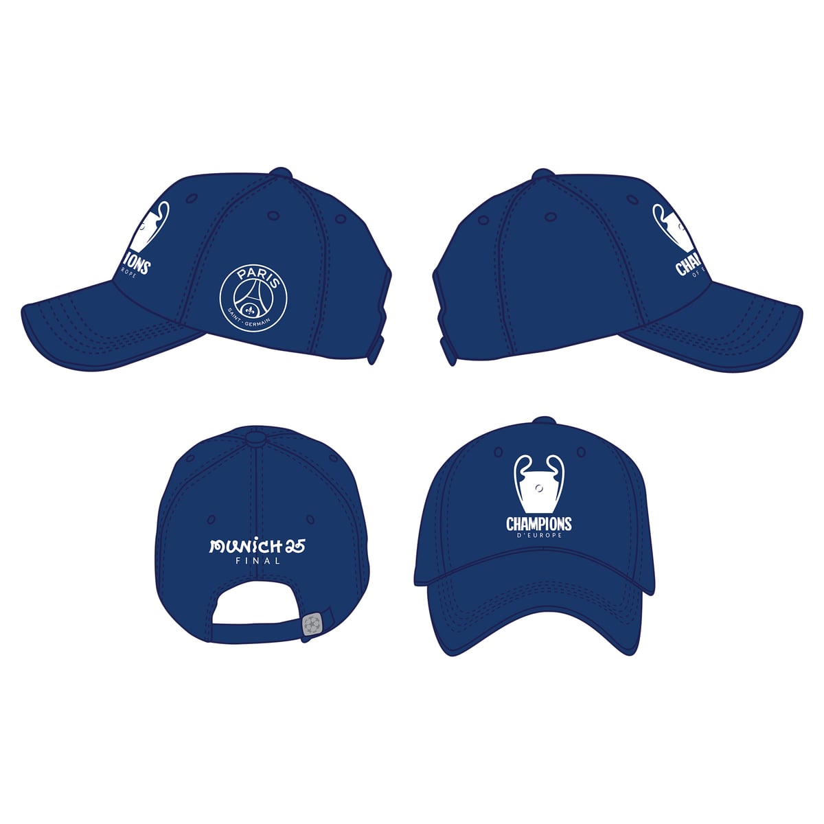 Casquette Baseball PSG Champions d'Europe 2025