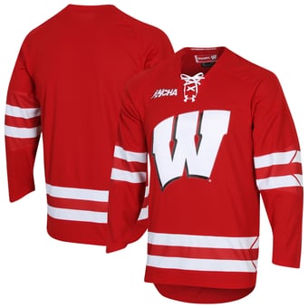 Men's Under Armour Red Wisconsin Badgers  Replica Hockey Jersey
