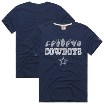 Unisex Homage  Navy Dallas Cowboys NFL ASL Collection by Love Sign Tri-Blend T-Shirt