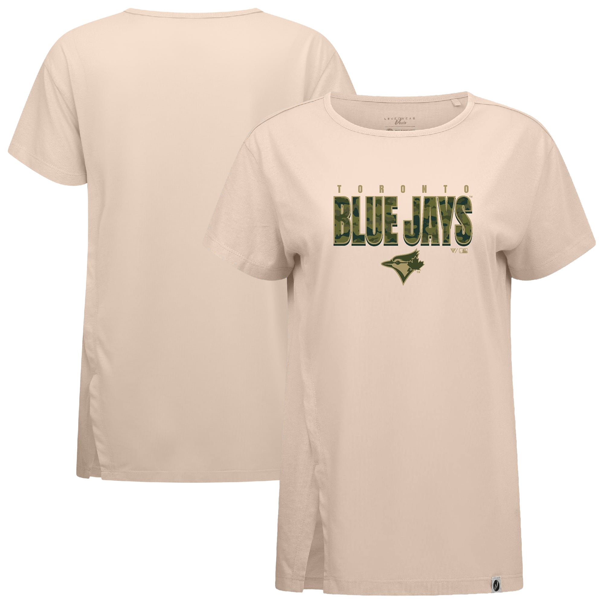 Women's Levelwear Khaki Toronto Blue Jays Influx Protect W T-Shirt