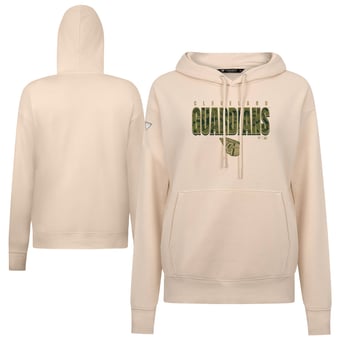 Women's Levelwear Khaki Cleveland Guardians Adorn Protect W Pullover Hoodie