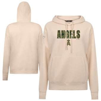 Women's Levelwear Khaki Los Angeles Angels Adorn Protect W Pullover Hoodie