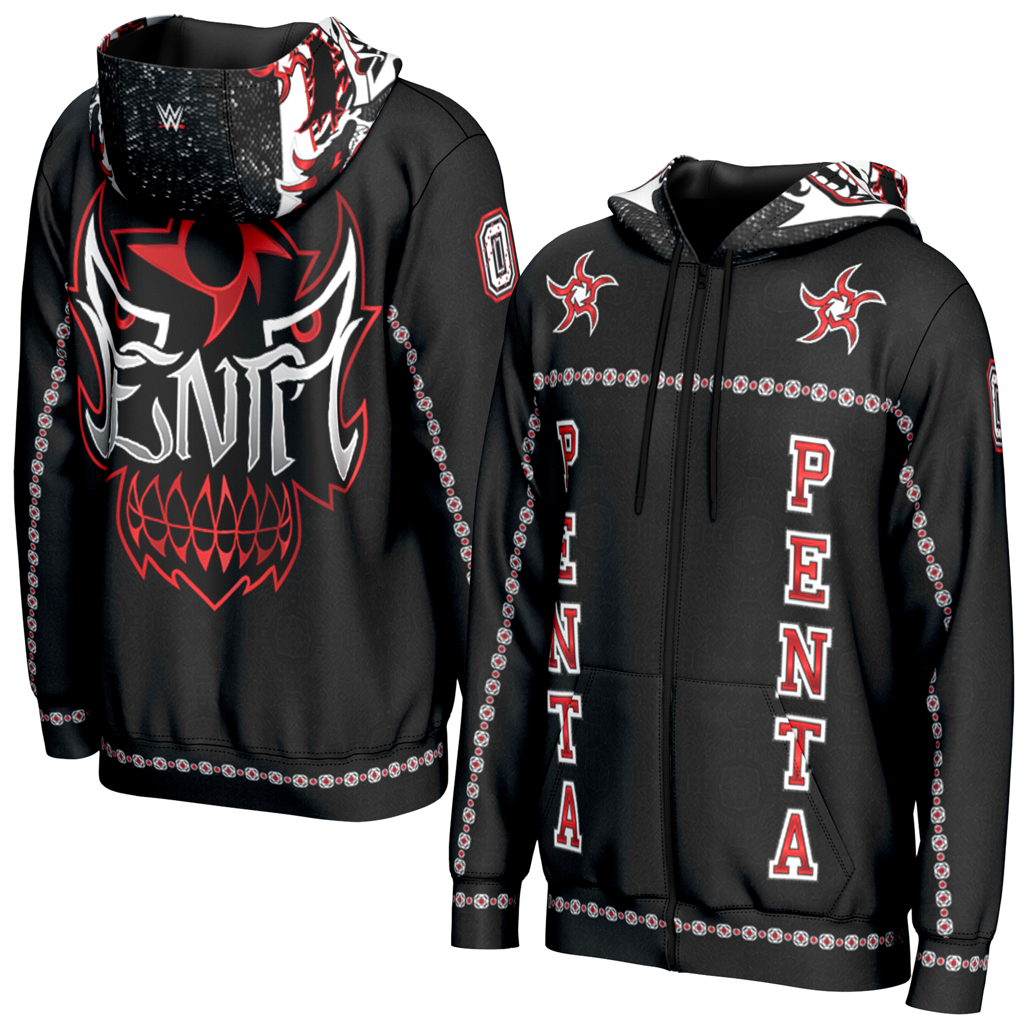 Youth ProSphere Black Penta Mask Full-Zip Hoodie Youth ProSphere Black Penta Mask Full-Zip Hoodie