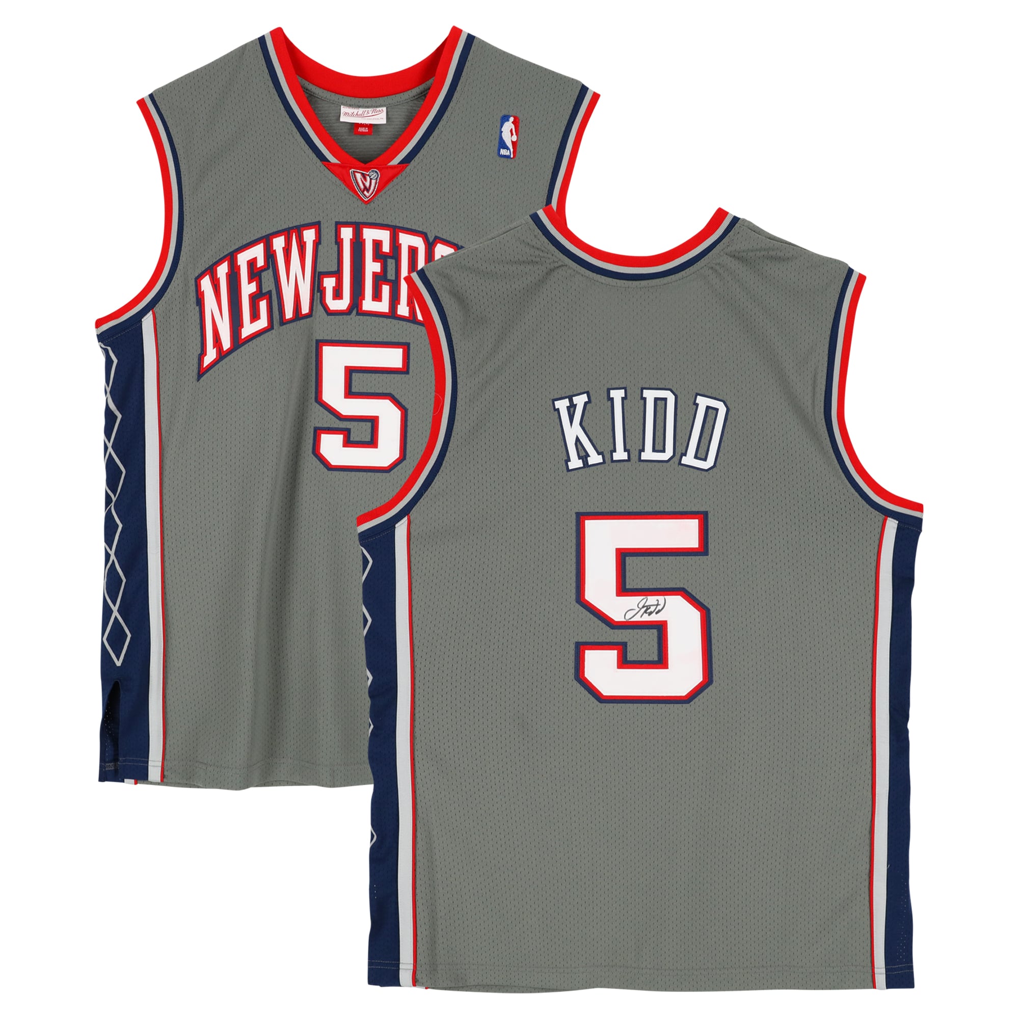 Jason Kidd New Jersey Nets Autographed Gray Mitchell & Ness 2004-05 Authentic Jersey
