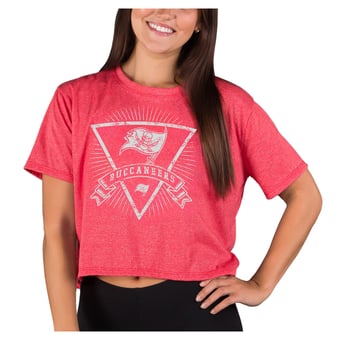 Women's Concepts Sport  Red Tampa Bay Buccaneers Quest Knit Crop Top