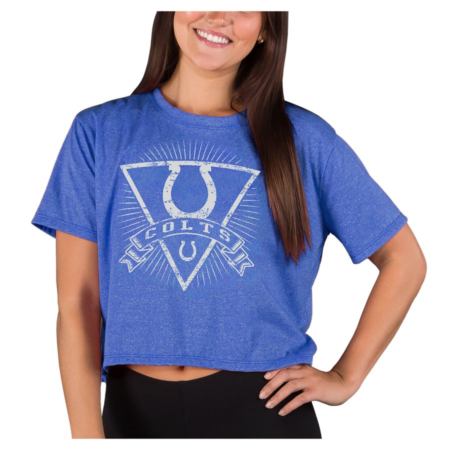Women's Concepts Sport Royal Indianapolis Colts Quest Knit Crop Top