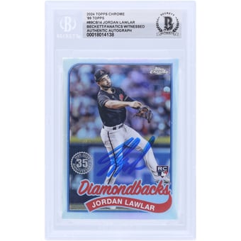 Jordan Lawlar Arizona Diamondbacks Autographed 2024 Topps Chrome '89 Topps #89CB-14 Beckett Fanatics Witnessed Authenticated Rookie Card