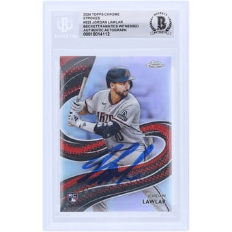 Jordan Lawlar Arizona Diamondbacks Autographed 2024 Topps Chrome Strokes #S-25 Beckett Fanatics Witnessed Authenticated Rookie Card