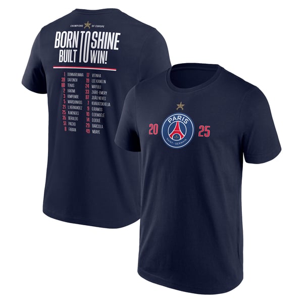 T-Shirt PSG Champions d'Europe Roster - Bleu - Homme