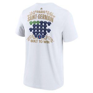 T-Shirt PSG Champions d'Europe Maillot Roster - Blanc - Homme, vue 4