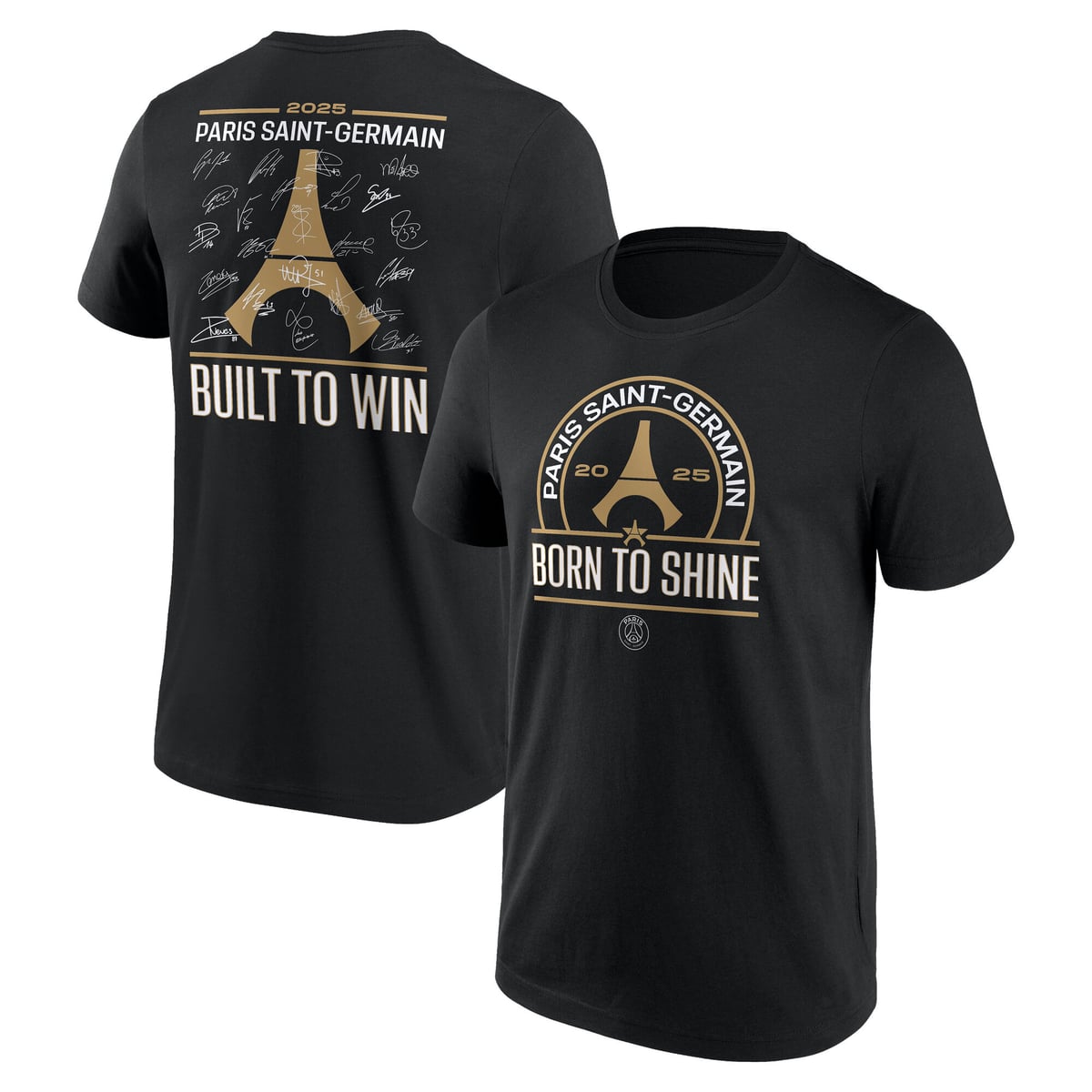 T-Shirt PSG Champions d'Europe Signature Roster - Noir - Homme