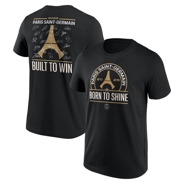 T-Shirt PSG Champions d'Europe Signature Roster - Noir - Homme
