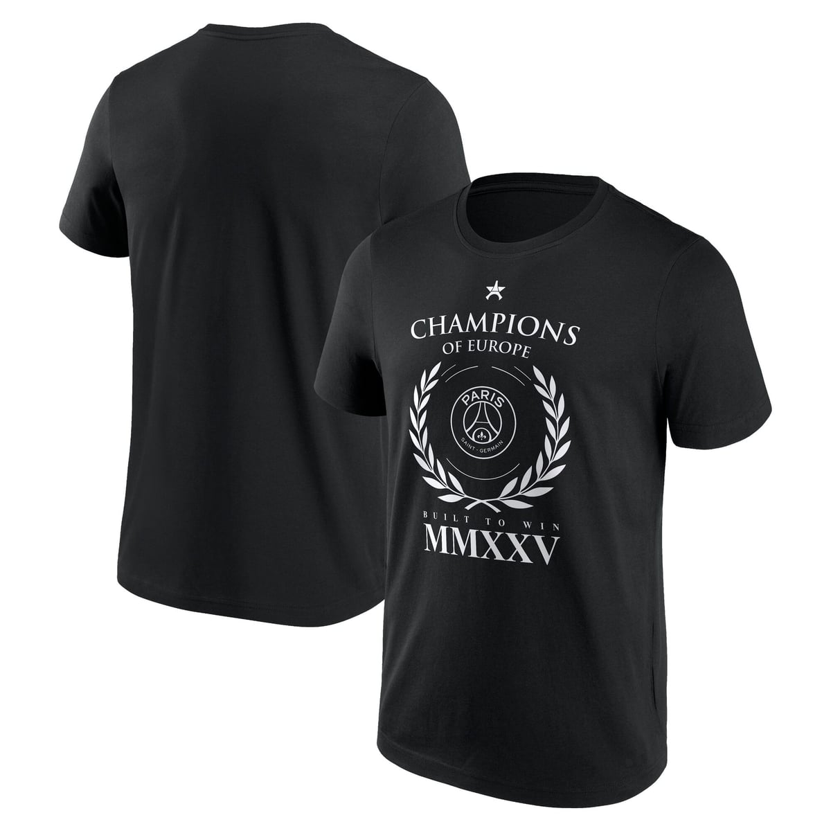 T-Shirt PSG Champions d'Europe Numerals - Noir - Homme