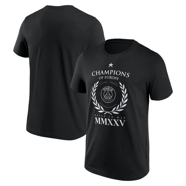 T-Shirt PSG Champions d'Europe Numerals - Noir - Homme