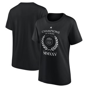 T-Shirt PSG Champions d'Europe Numerals - Noir - Femme, vue 1