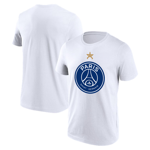 T-Shirt PSG Champions d'Europe Étoile Eiffel - Blanc - Homme