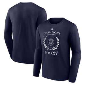 T-Shirt manches longues PSG Champions d'Europe Numerals - Bleu - Femme, vue 1