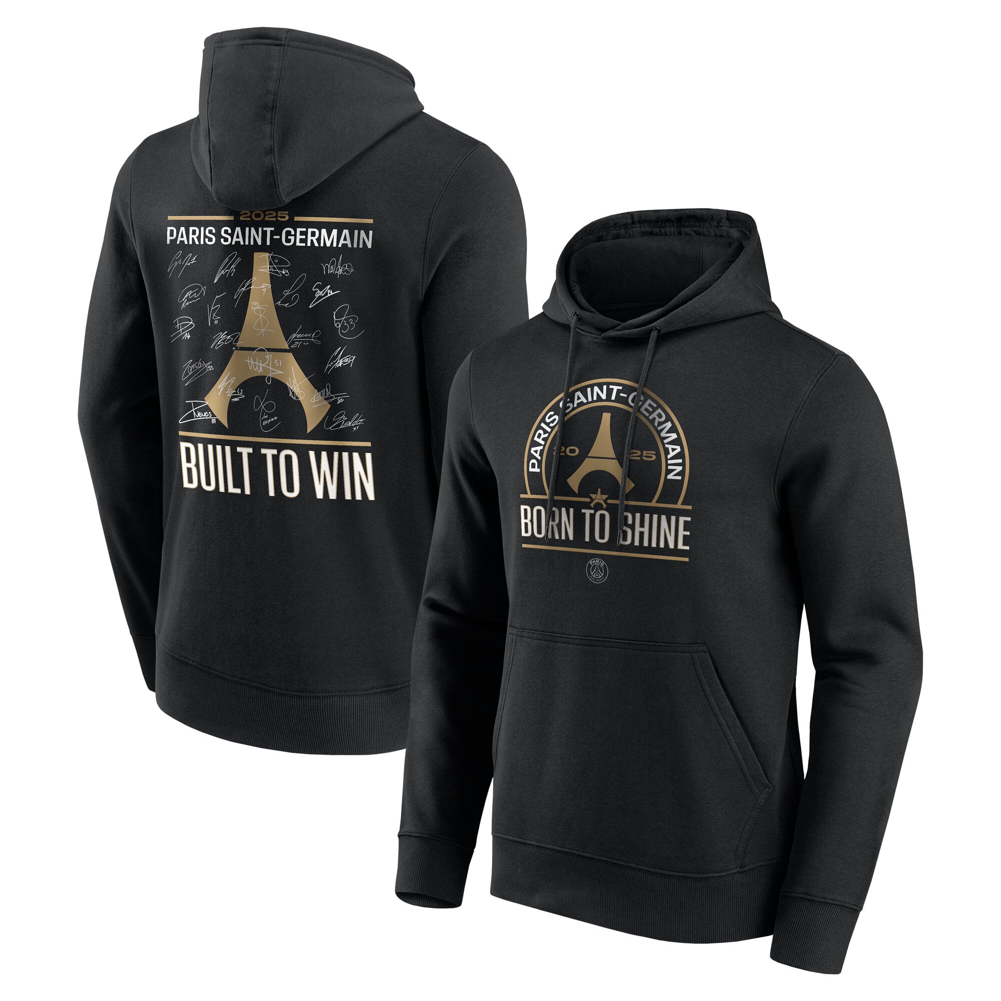 PSG European Champions Signature Roster Graphic Hoodie - Black - Mens