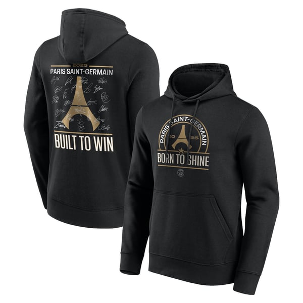 Sweat capuche PSG European Champions Signature Roster - Noir - Homme