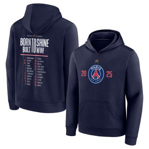 Sweat capuche PSG European Champions Roster - Bleu - Enfant, vue 1
