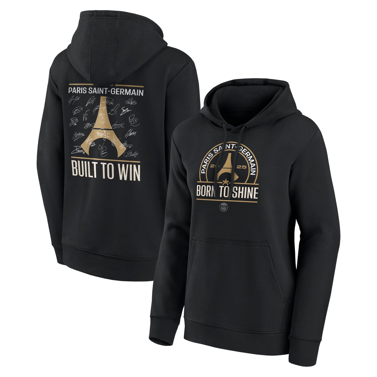Sweat capuche PSG European Champions Signature Roster - Noir - Femme