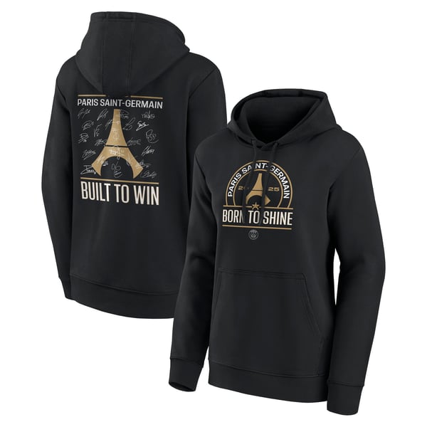 Sweat capuche PSG European Champions Signature Roster - Noir - Femme