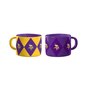 Logo Brands Minnesota Vikings Two-Pack Diamond Mug Set