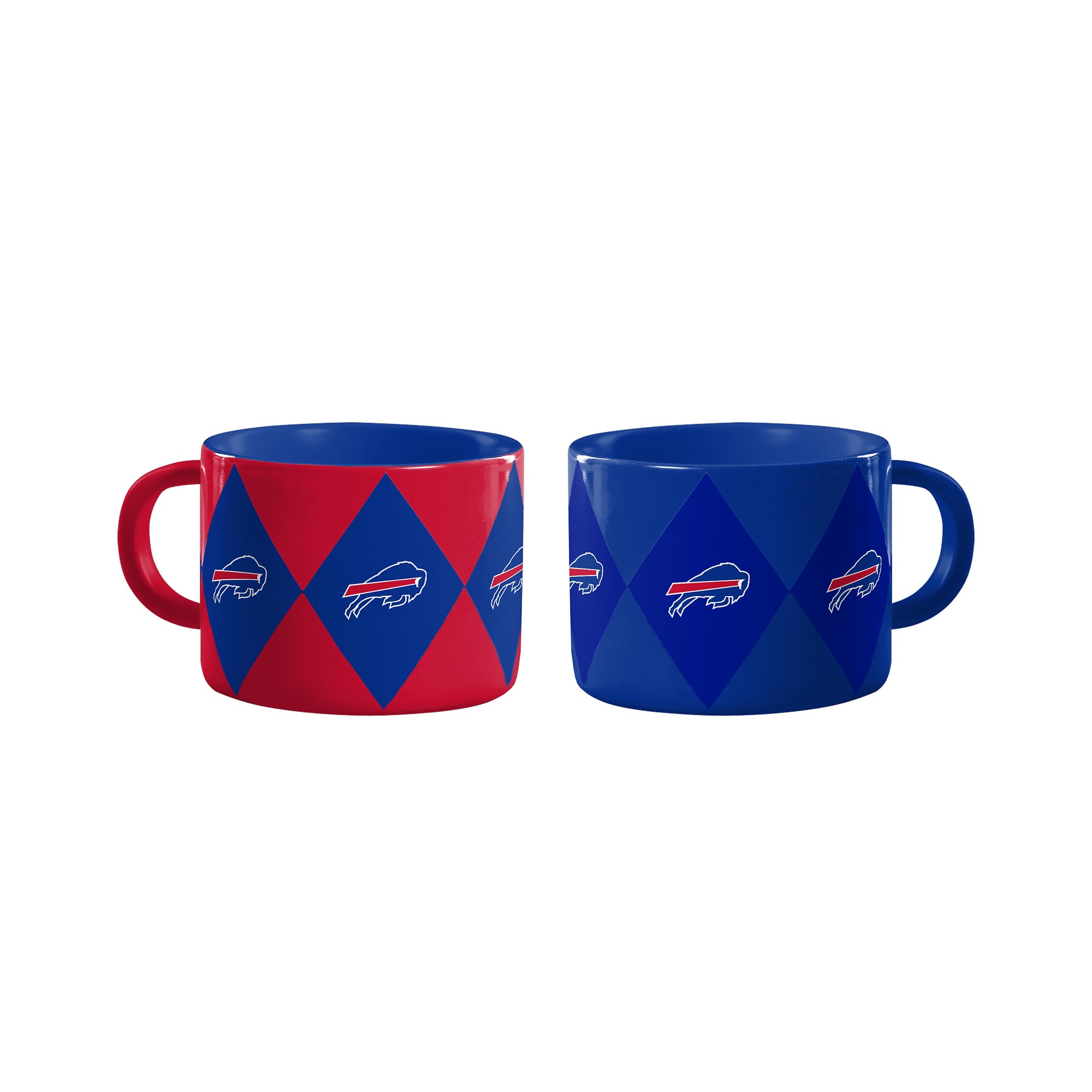 Logo Brands Buffalo Bills Two-Pack Diamond Mug Set