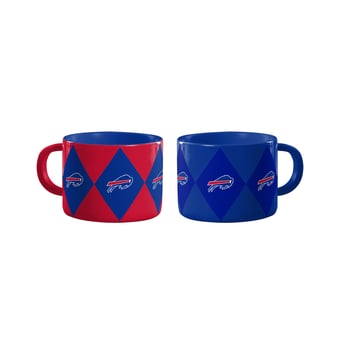 Logo Brands Buffalo Bills Two-Pack Diamond Mug Set
