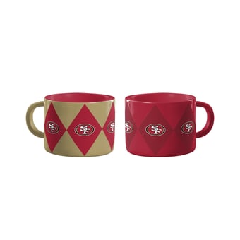 Logo Brands San Francisco 49ers Two-Pack Diamond Mug Set
