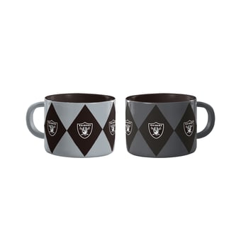 Logo Brands Las Vegas Raiders Two-Pack Diamond Mug Set