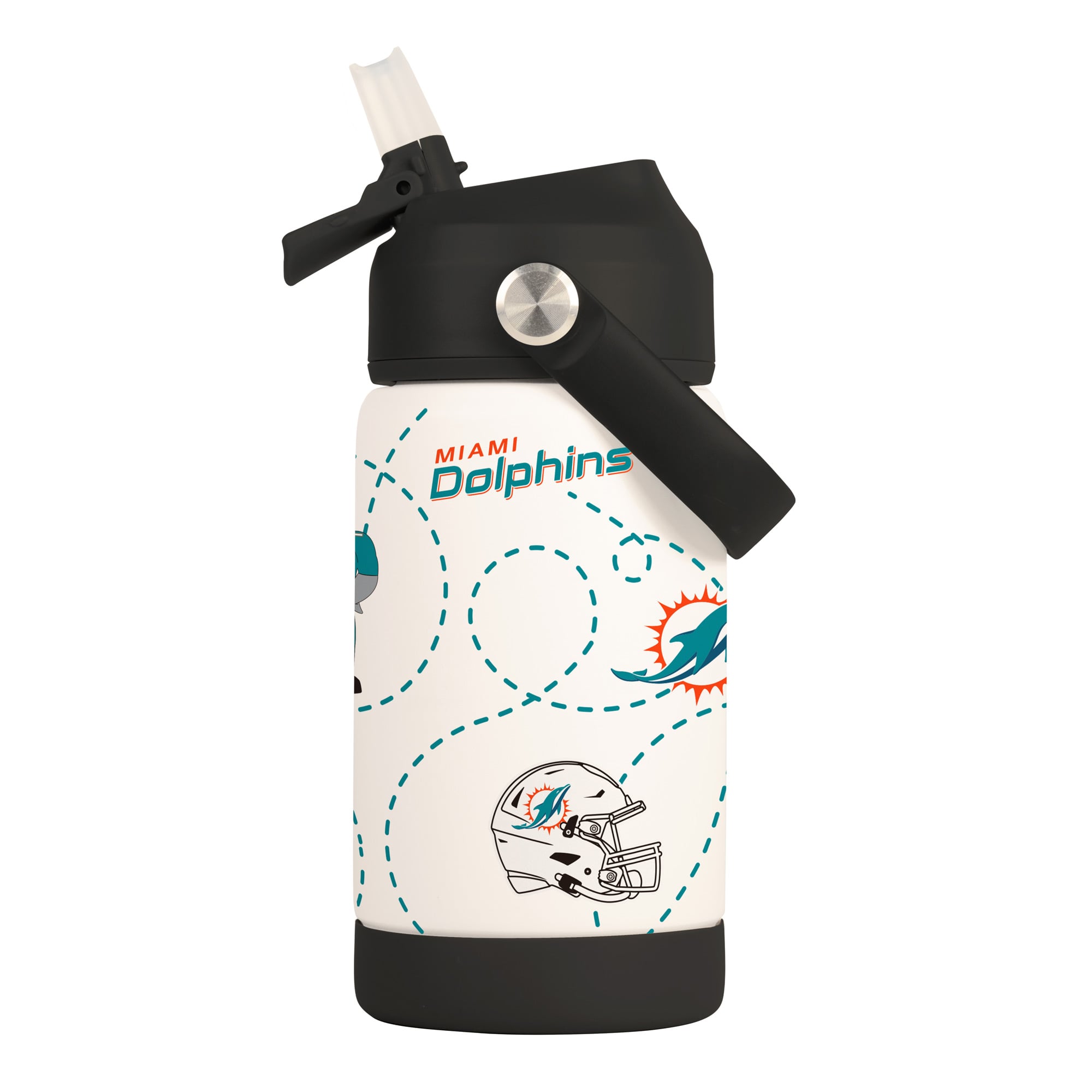 Logo Brands Miami Dolphins 12oz. Mascot Bottle