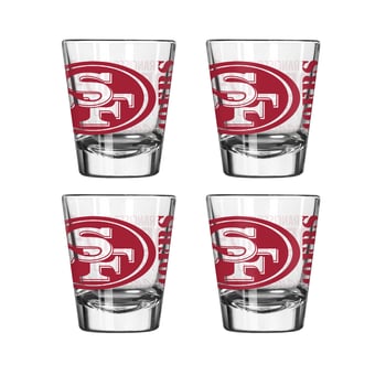 Logo Brands San Francisco 49ers 4-Pack 2oz. Shot Glass Set