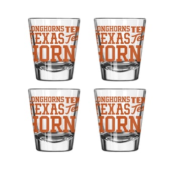 Logo Brands Texas Longhorns 4-Pack 2oz. Shot Glass Set