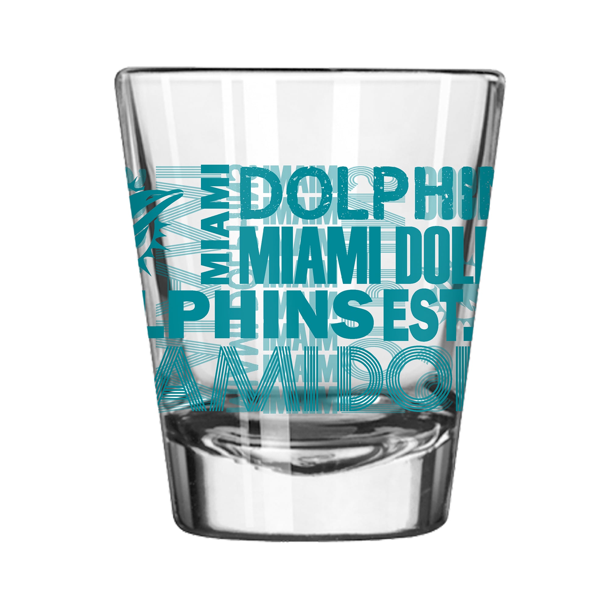 Logo Brands Miami Dolphins 4-Pack 2oz. Shot Glass Set
