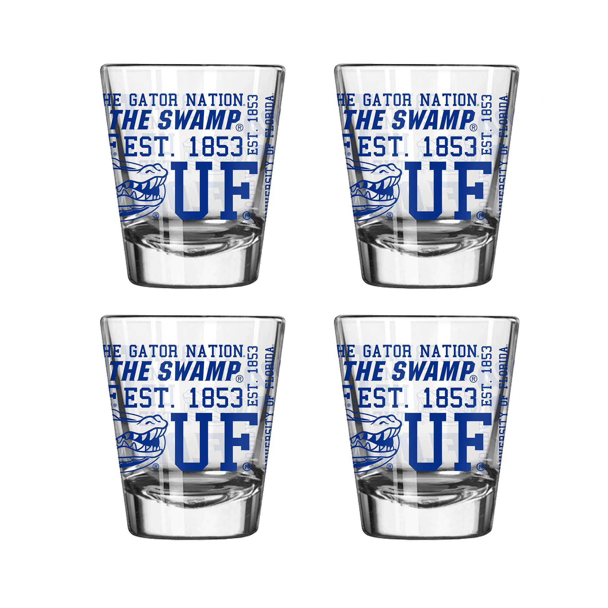 Logo Brands Florida Gators 4-Pack 2oz. Shot Glass Set