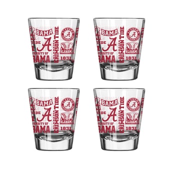Logo Brands Alabama Crimson Tide 4-Pack 2oz. Shot Glass Set