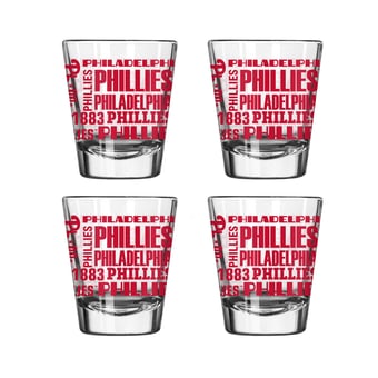 Logo Brands Philadelphia Phillies 4-Pack 2oz. Shot Glass Set