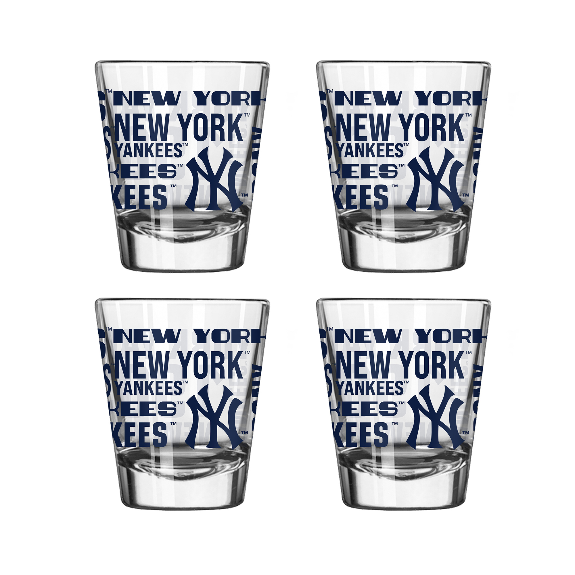 Logo Brands New York Yankees 4-Pack 2oz. Shot Glass Set