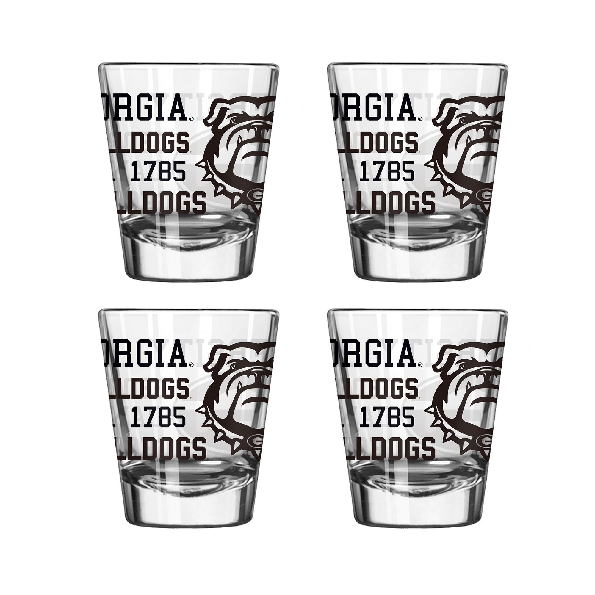 Logo Brands Georgia Bulldogs 4-Pack 2oz. Shot Glass Set