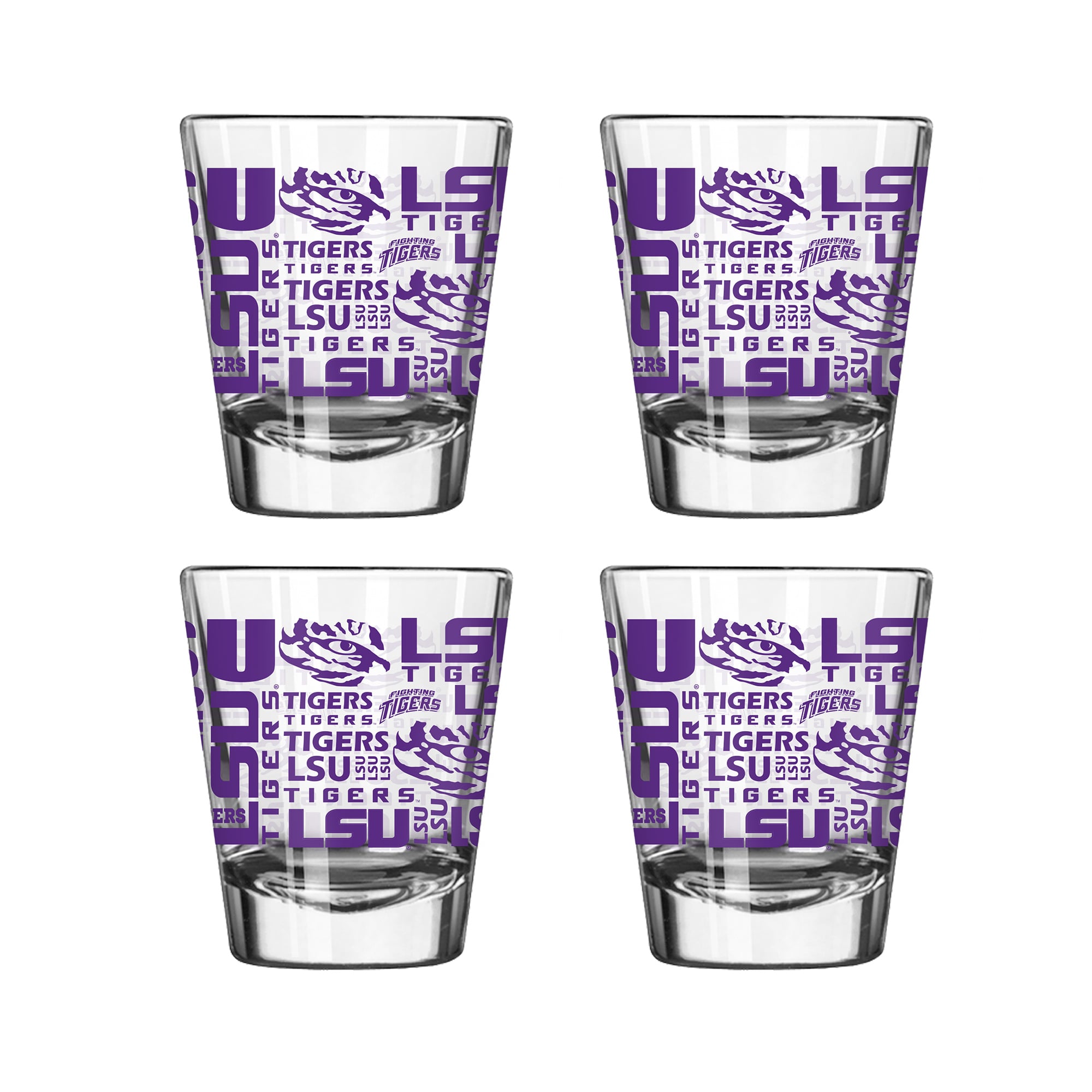 Logo Brands LSU Tigers 4-Pack 2oz. Shot Glass Set