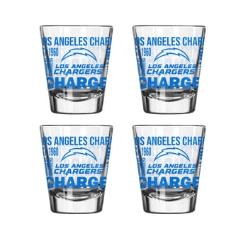 Logo Brands Los Angeles Chargers 4-Pack 2oz. Shot Glass Set