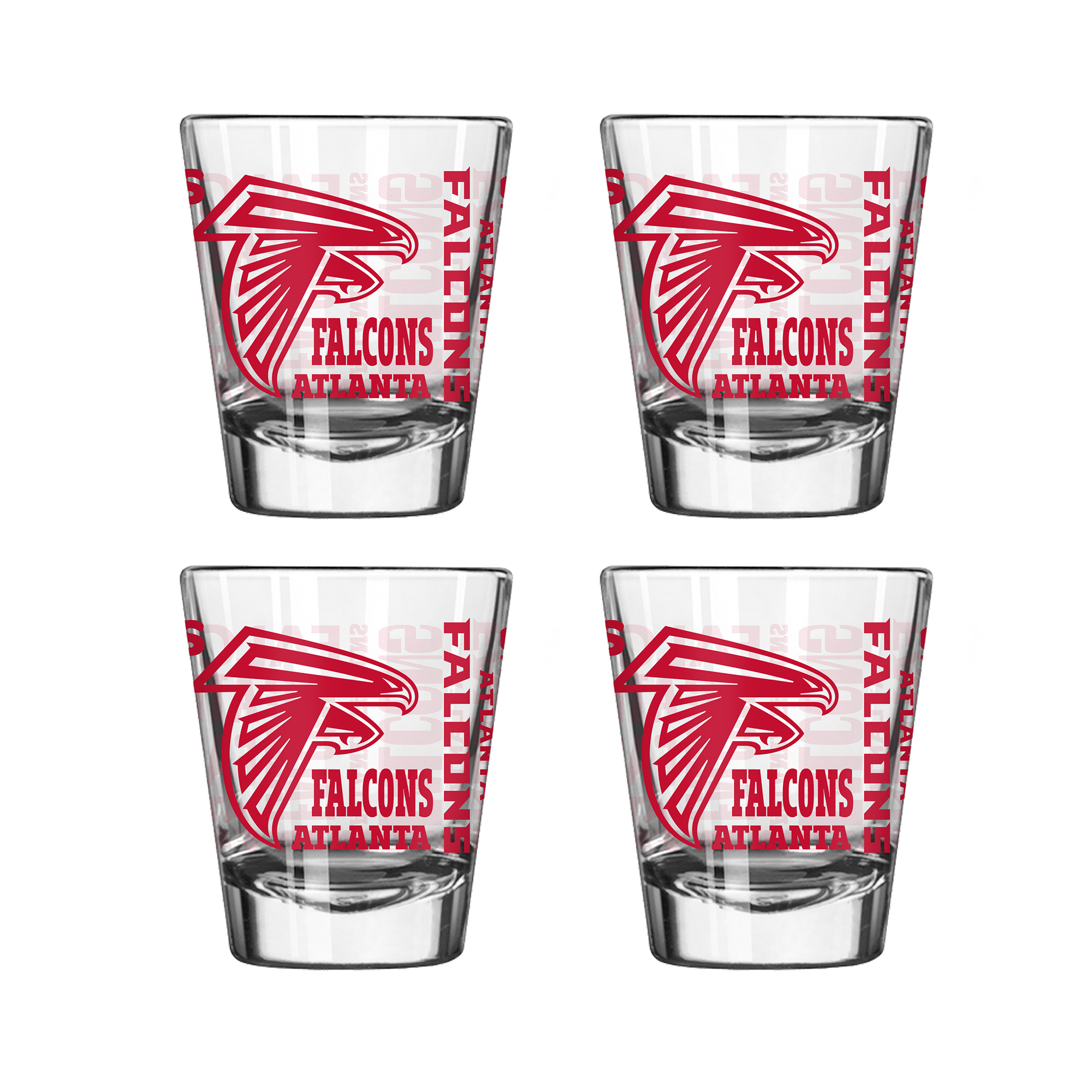 Logo Brands Atlanta Falcons 4-Pack 2oz. Shot Glass Set