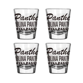 Logo Brands Carolina Panthers 4-Pack 2oz. Shot Glass Set