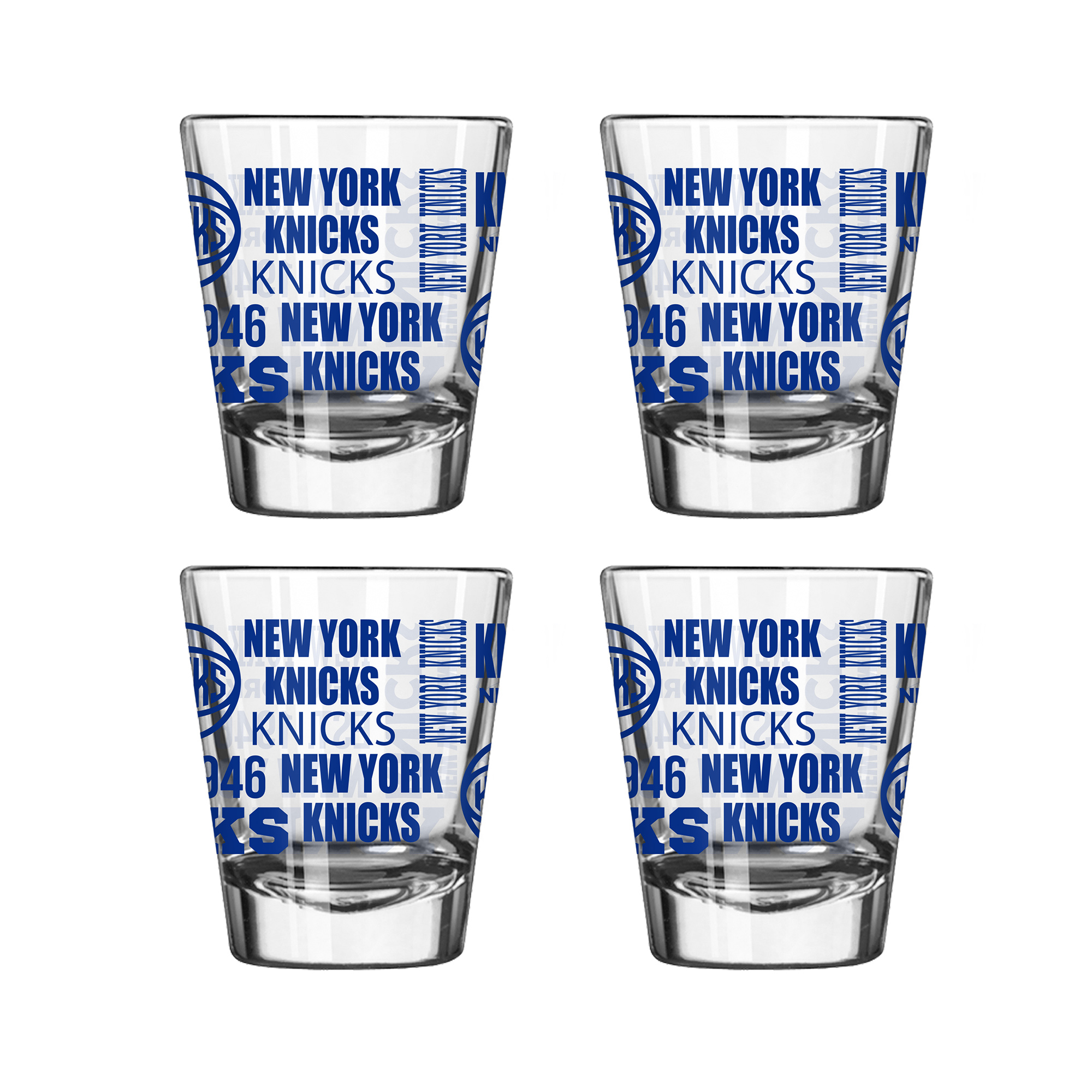 Logo Brands New York Knicks 4-Pack 2oz. Shot Glass Set
